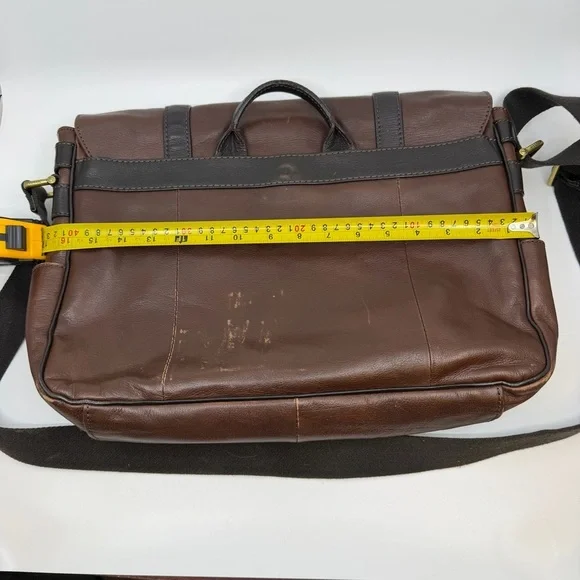 Fossil MBG9153 Estate Leather Messenger Bag Brown Laptop Crossbody - Picture 6 of 16